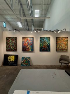 Some pictures from the studio today, with a couple of new pieces resting on the floor. It was a busy weekend. I am exhausted but content. #abstractartist #contemporaryartist #tampabayartist #stpeteartist #artist @sixstarartstudios