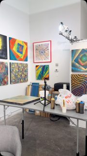 Working on Art Walk night #contemporaryart #artist #artgallery #kunst #abstractart