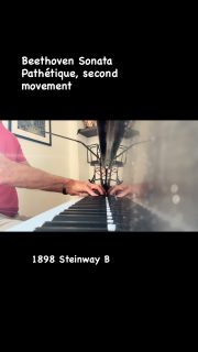 Working again on one of my favorite pieces of music, 30 years later. This time with a very good teacher (thanks Kevin!). The mistakes are all mine. #beethoven #pathetique #steinway #piano #classicalmusic