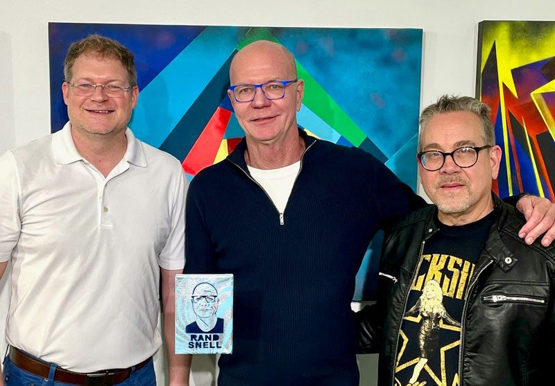 Travis Knous, Rand Snell, Paul (Lucky Leroy) Gheres in Rand’s studio