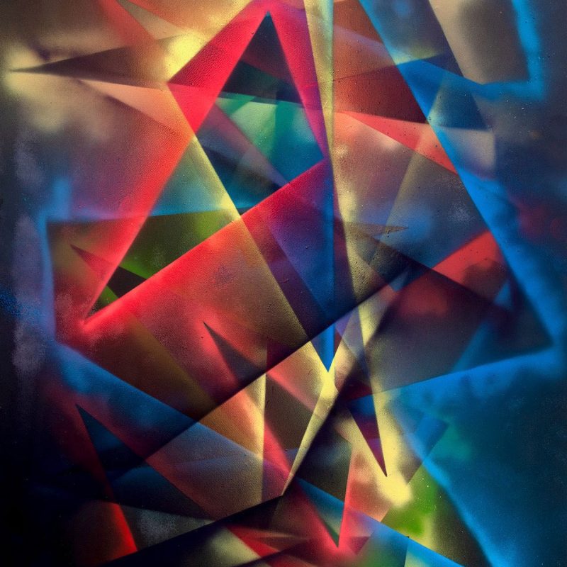 Sometimes Magic, 32”x 40” acrylic and collage on wood panel, 2026